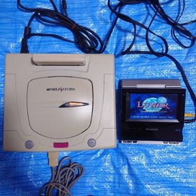 SEGA Saturn Console with 20 Game Set AC Cable AV Controller Memory