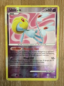 Uxie 18/123 2007 Mysterious Treasures Pokemon Card Reverse Holo Rare - DMG