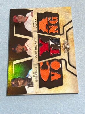 2008 Triple Threads - Sabathia/Beckett/Lackey #TTRC-68 Cy Young Voting