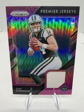 2018 SAM DARNOLD PRIZM PINK PREMIRE JERSEYS REFRACTOR ROOKIE CARD SB WINNING QB. rookie card picture