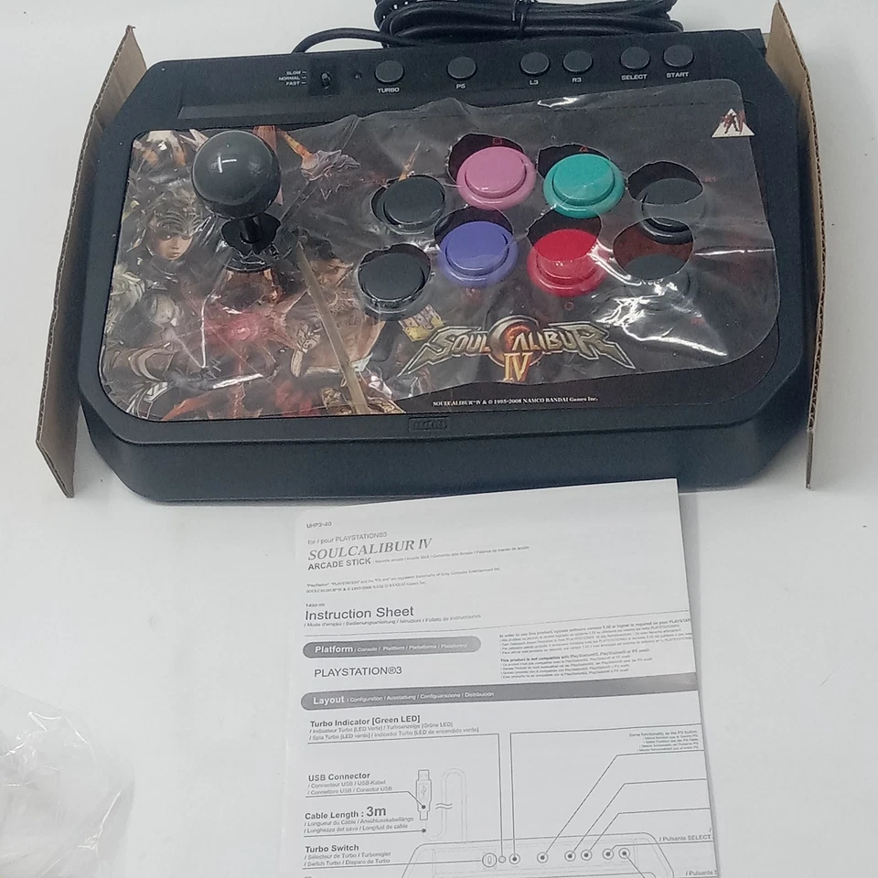 Controlador PlayStation 3 Soul Calibur IV Arcade Stick PS3 Nuevo Caja Abierta NUEVO EN CAJA CIB Foto 3 de 4