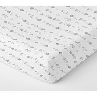 Manhattan Kids Elephant Parade Nursery Bedding Set | 4-Piece Neutral Crib Sheet