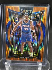2024-25 Panini Select - Concourse Adem Bona #97 Orange Tectonic Prizm (RC)