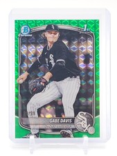 GABE DAVIS 2025 BOWMAN CHROME GREEN GEOMETRIC 1ST ROOKIE /99 #BDC-83 WHITE Q0208