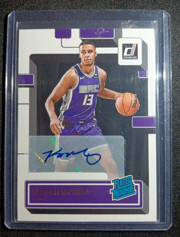 Keegan Murray 2022-23 Panini Donruss Auto Rated Rookie RC Kings #204