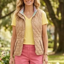 Lilly Pulitzer Blake Quilted Casual Vest In C...