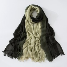 Long Headscarf Women Hijab Muslim Turban Scarves Gradient Color Scarf Shawl Wrap