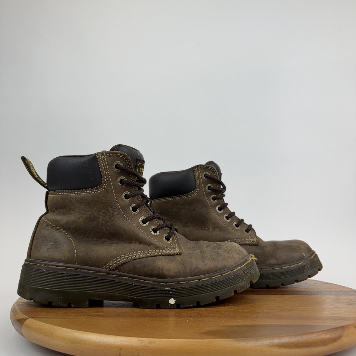 Mens Dr Martens Winch Wyoming Brown Leather Industrial Work Boots Size M