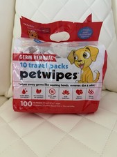 Pet Wipes for Dogs and Cats Travel Size 10 Packs Individually Wrapped Wet Wipes