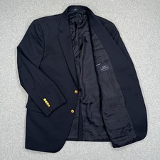 Brooks Brothers 346 Madison Fit Blazer Mens 43R Wool Gold Buttons Sport Coat