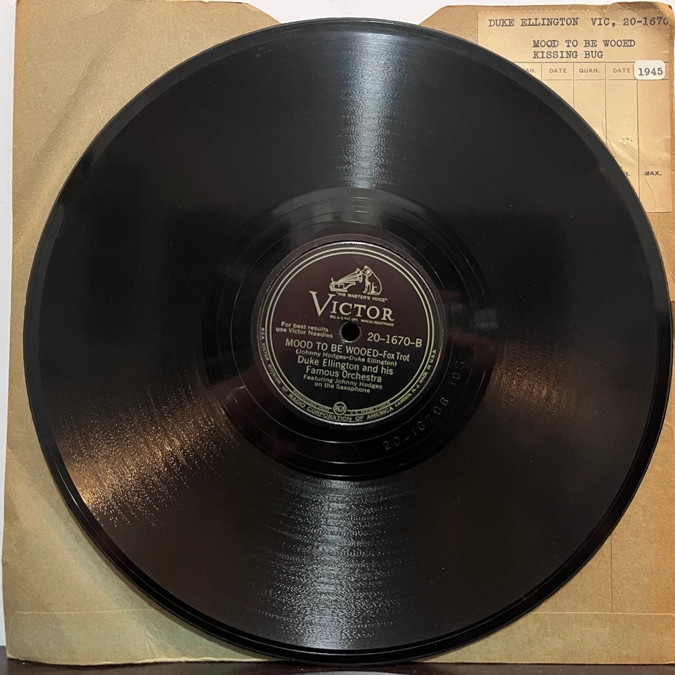 DUKE ELLINGTON - Mood To Be Wooed / Kissing Bug - 10" Shellac 78RPM Record - E+ - Image 2 of 4
