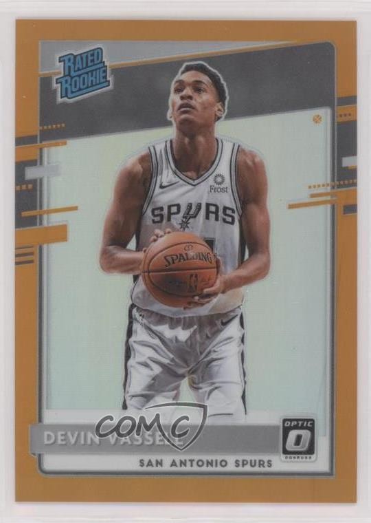 2020 Panini Donruss Optic Rated Rookie Orange Prizm /199 Devin Vassell #161 rf2