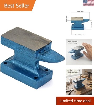 Versatile 1lb Mini Cast Iron Anvil for Jewelry Making & Small Metal Projects