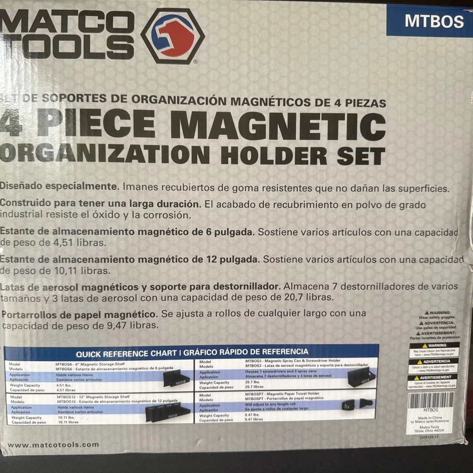 Matco Toolbox 4 PC Magnetic Organization Holder Set - Image 2 of 4