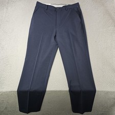 Greg Norman Dress Pants Mens 33x32 Blue Tech Stretch Golf Flat Front Casual