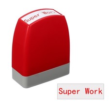 Super Work Teacher Stamps, 2.1x1.7x0.9 Inch Homework Stamper, Red