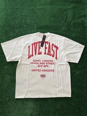 LFDY LiveFast United Kingdom Soho London rot Neu Mit Etikett Tshirt