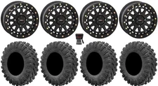 System 3 SB-6 15" Wheels Bk (5+2) 30" MotoRavage Tires Textron Wildcat XX