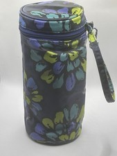 Vera Bradley Insulated Baby Bottle Holder Thermal Case Birds Print Blue Green