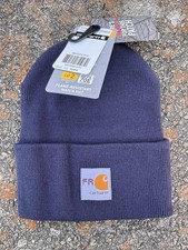 Carhartt Fr Hat Cap Adult One Size Blue Knit Workwear Fire Resistant Mens