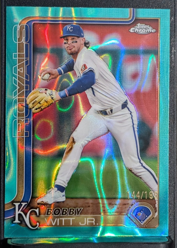2025 Topps Chrome Bobby Witt Jr. #93 Aqua Lava Refractor /199 Kansas City Royals