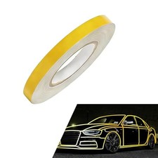 Car Reflective Strip Sticker, 0.39" x 197" Waterproof Car Body 1 PC Yellow