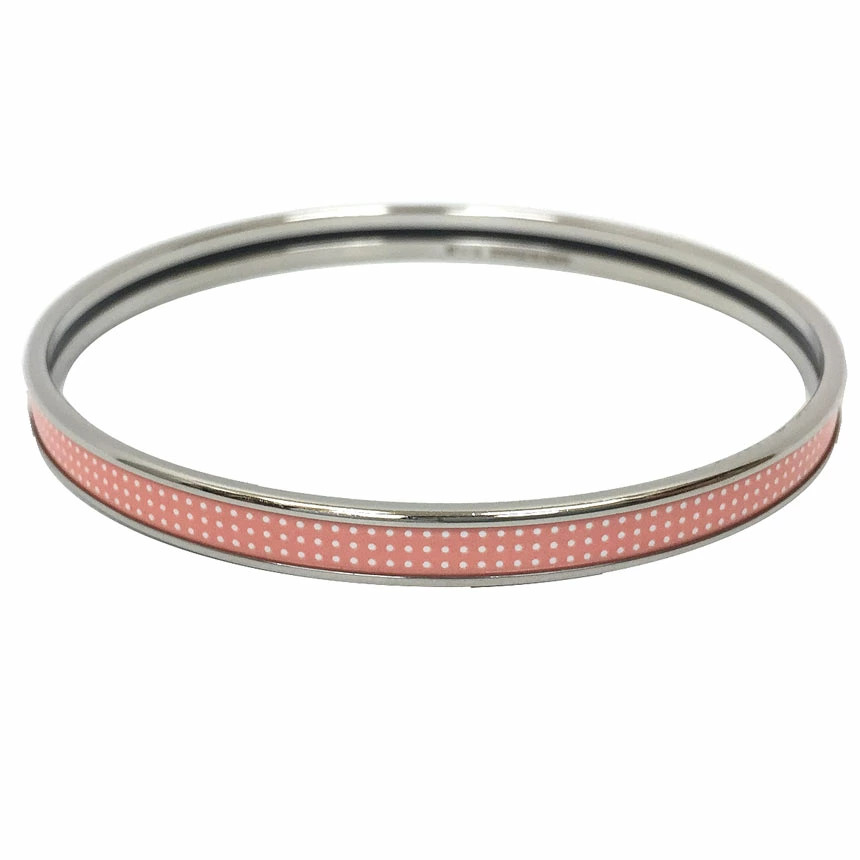 Y1207 Hermes Bangle Bracelet i H Pink x Silver Hermes Accessories aq10156