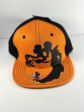 Disney Mickey Mouse Hat Happy Haunting Adult Snapback Halloween Cap NWT