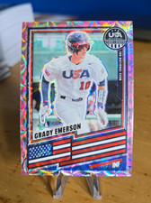 2026 USA Stars & Stripes Grady Emerson 3 Card Lot- Auto /99, Cherry Blossom /20+