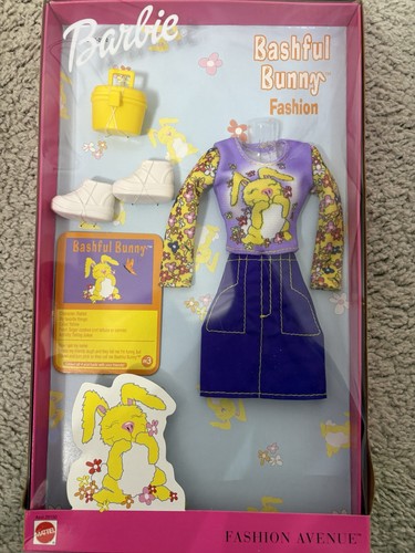 Mattel Barbie Fashion Avenue Bashful Bunny Outfit Shoes Bag 11in 29150 ...