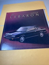 1985 Chrysler Lebaron Dealer Sales Brochure 1985 Chrysler Lebaron Dealer Sales Brochure