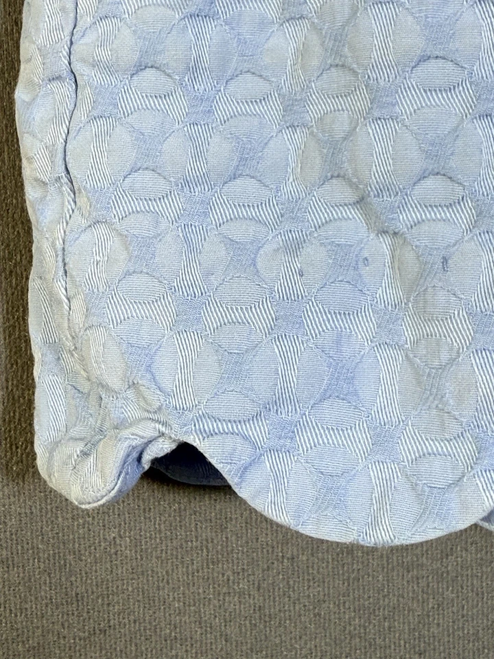 Pantalones Cortos Crown & Ivy Para Mujer Talla 10 Azul Claro Shelby Vieira Dobladillo Repujado Foto 3 de 4