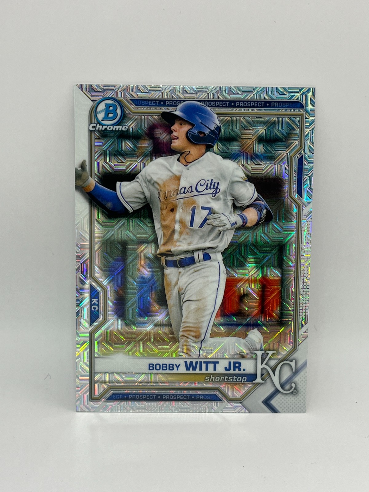 2021 Bowman #BCP-1 Bobby Witt Jr. Chrome Prospects Mojo Refractor Kansas Royals