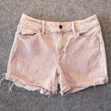 Universal Thread Vintage Midi Shorts 4/27 Purple Acid Wash Raw Hem Denim