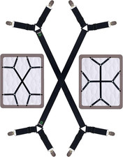 Bed Sheet Straps Crisscross Fitted Sheet Clips and Sheet Holder Elastic Bands B