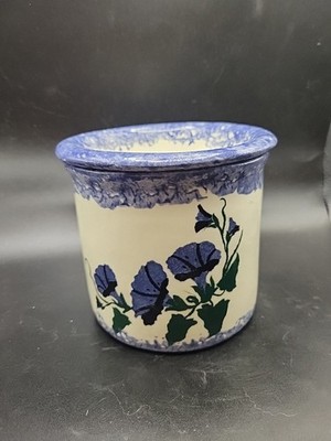 Chiller Set For Dips Handpainted  Blue Spingeware/Morning Glorys No Chips/cracks