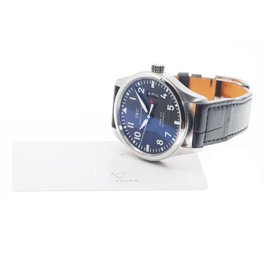 IWC SCHAFFHAUSEN PILOT WATCH MARK XVII IW326501 41mm SS Black Dial Leather #C428
