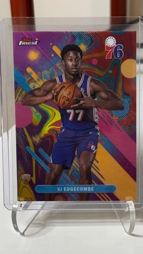2025-26 Topps Finest Basketball VJ Edgecombe RC Lot of 4 Cards Oil Spill