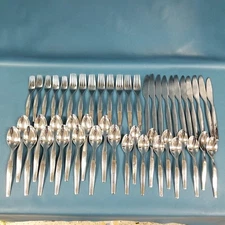 46 Pc Gourmet Settings 18/10 Stainless Flatware Set