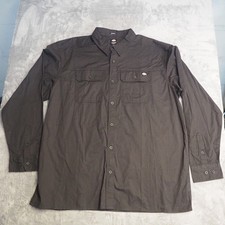 NWT Dickies Flex Ripstop Work Shirt Men's Sz 2XL Relaxed Fit Black Button Down