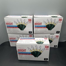 5 Brand New Bright Christmas Indoor/Outdoor LED Warm White 100c Light NEW