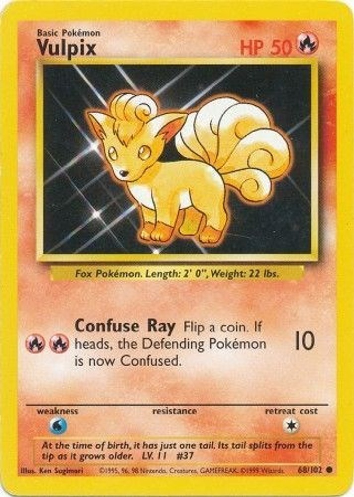 Pokemon Vulpix BS Base Set 068/102 NM C EN