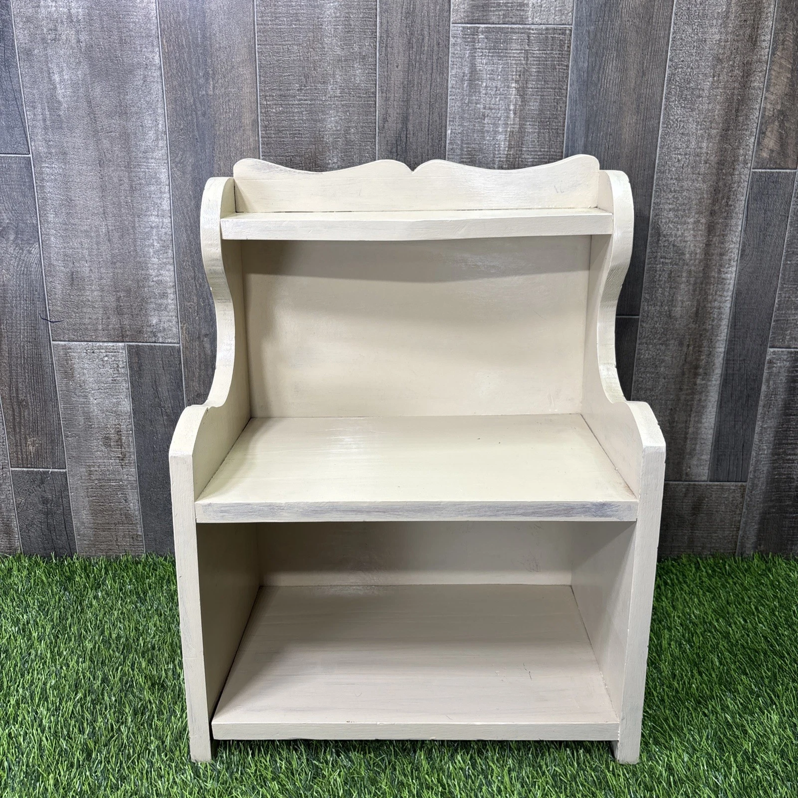 Vintage MCM Wood Spice Rack Shelf Refinished Farmhouse Counter Display 2 Tier
Opens in a new window 