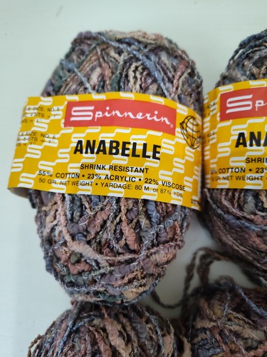 Spinnerin Anabelle Yarn Lot of 12 Skeins 55% Cotton 23% Acrylic 22% Viscose - Picture 4 of 11