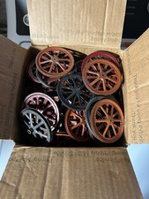 90 A C Gilbert Erector P-17 Spoked Wheels, Red Dark Red, Original