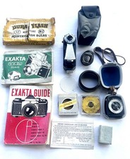 Vintage Camera Accessories Lot Exkata Guide, Flash Meter, Bulbs, Etc