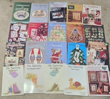 Lot 20 Vtg CHRISTMAS Stoney Creek Cross Stitch NATIVITY Stocking Sampler ornamen