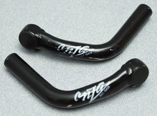 Onza Aluminum Bar Ends, Black, welded, Long/L-Bend