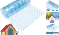 Dog Door Replacement Flaps - Safe Plastic Vinyl Strip for DIY 15.7 in x 4.9 ft