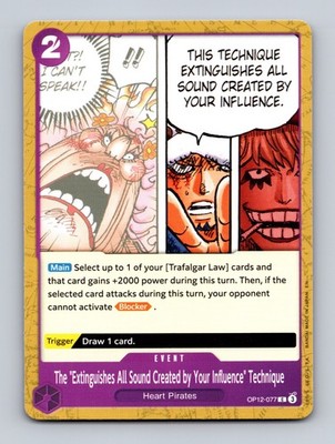 One Piece The ''Extinguishes All Sound Created by Your Influence'' Technique